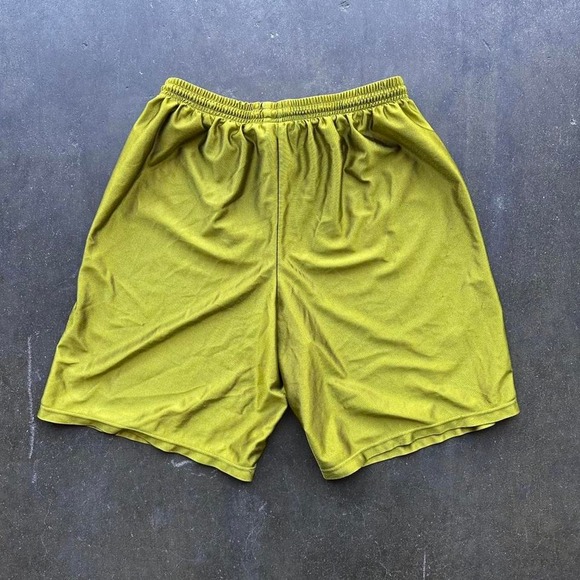 Vintage 90s Nike Green Basketball Shorts Silky Polyester Size Large - Picture 4 of 6